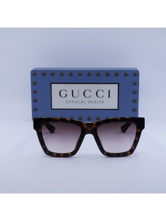 Gucci GG1714S 002 Square Sunglasses - Havana / Brown Gradient main image 9